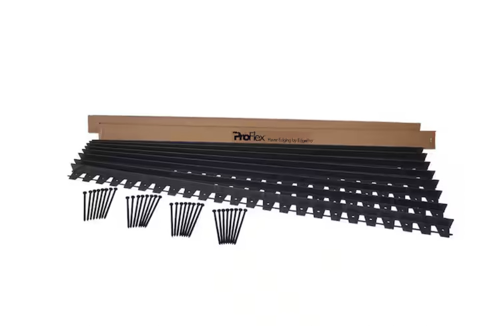 Black 48 Foot Paver Durable Professional Hardscape Edging Project Kit Heavy Duty